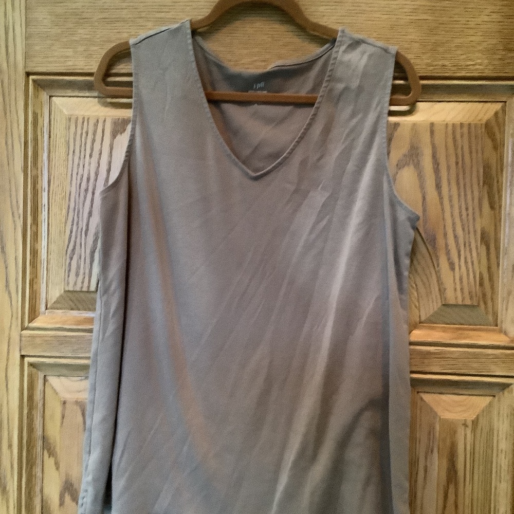 JJILL Chocolate Brown Vneck Tank Top